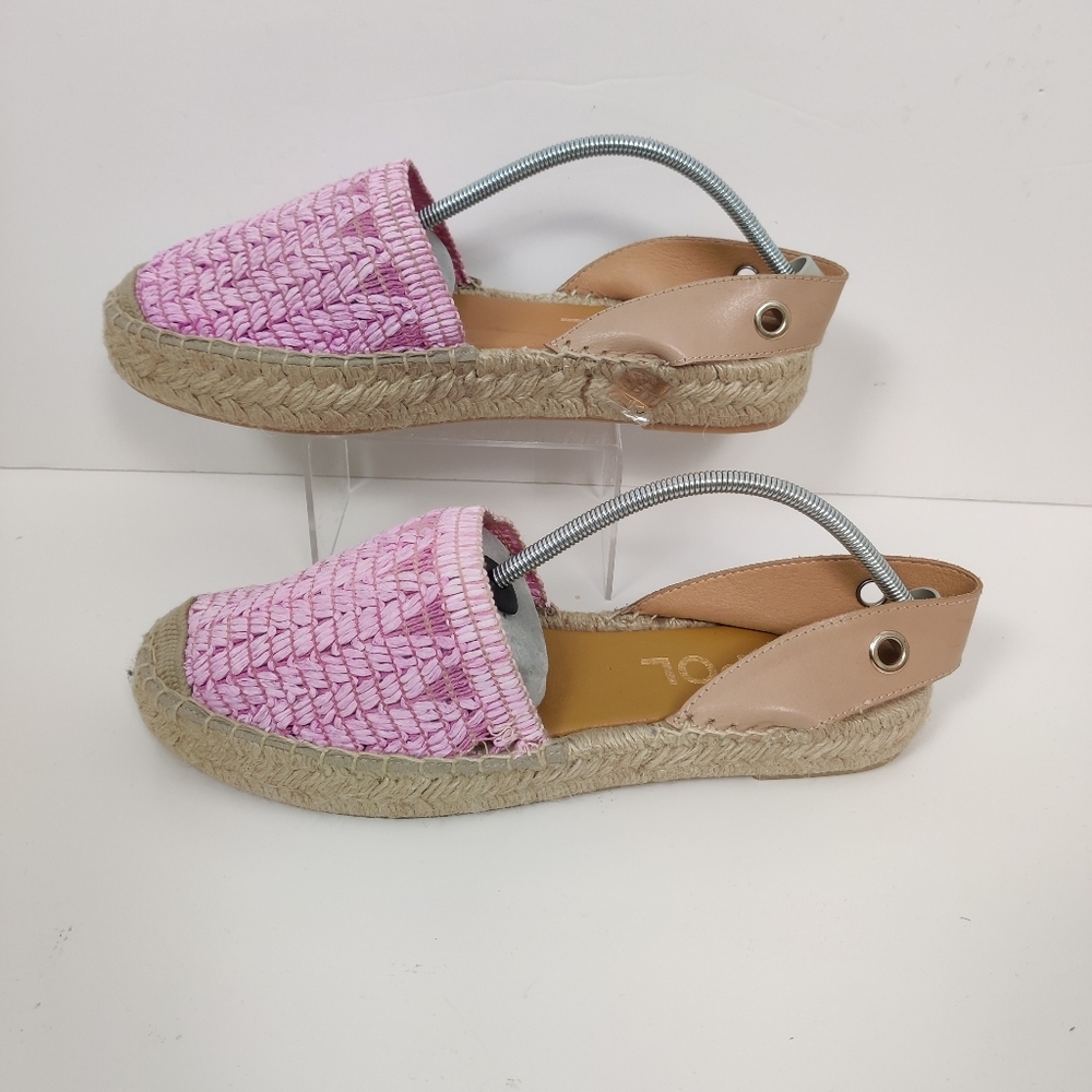 Mypol Women's Stylish Pink Espadrille Sandals Size 11 NEW Bohemian Beach